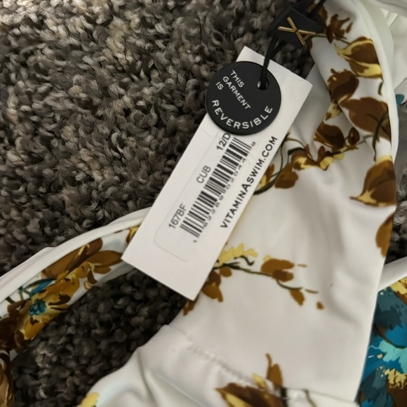 NWT! Vitamin A Cuba Libre Liciana Full Reversible Bikini Bottom - Size 12/D/XL 🩵 - Picture 8 of 10